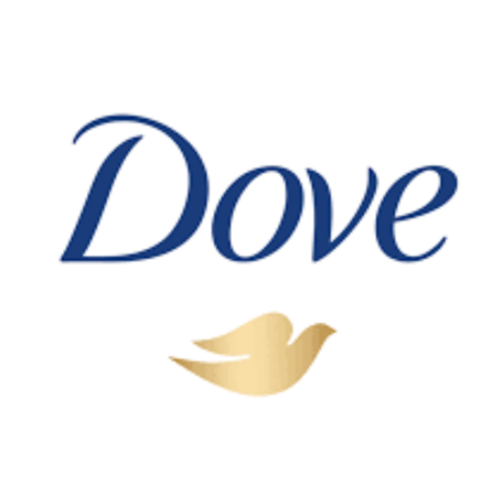 Logo de Dove, con un ave dorada.