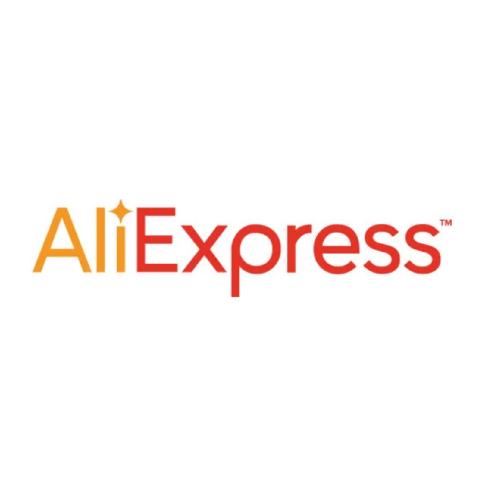 Logo de AliExpress en colores naranja y rojo sobre fondo blanco