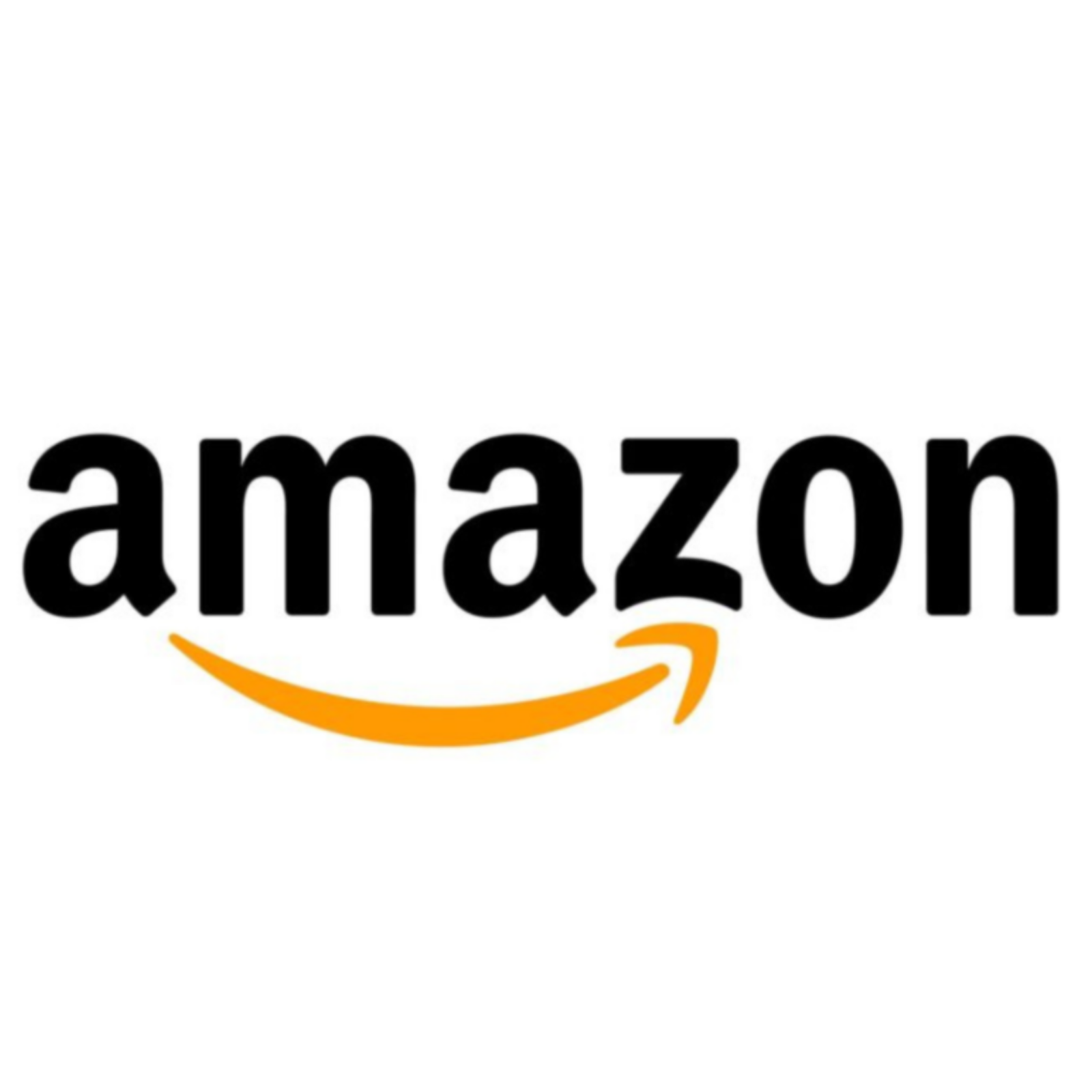 Logo de Amazon con texto negro y flecha naranja sobre fondo blanco