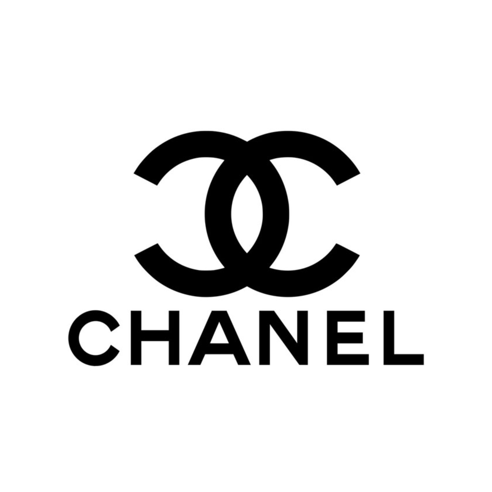 Logo de Chanel en color negro sobre fondo blanco