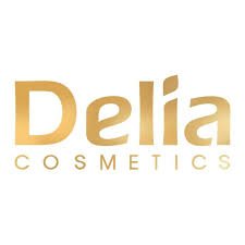 Logo oficial de Delia Cosmetics, marca especializada en cosmética, maquillaje, skincare y productos de belleza.