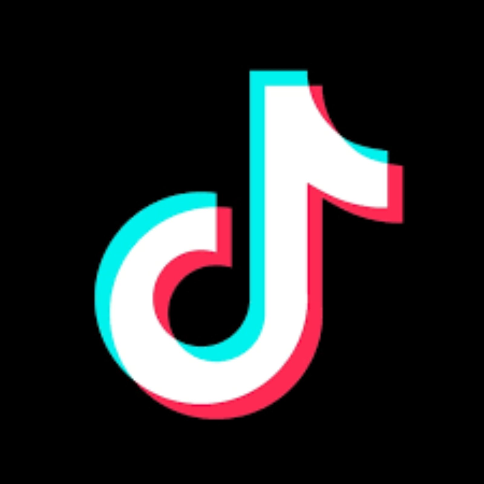 Logo oficial de TikTok con icono musical blanco, azul y rojo sobre fondo negro – Agencia Brilla.