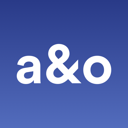 Logo A&O Hotels, cadena de hoteles económicos y modernos.