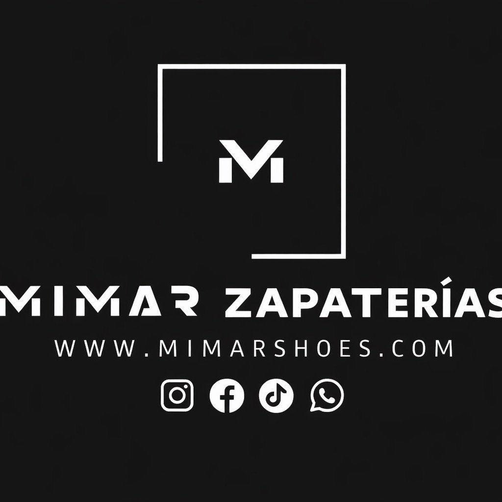 Logo Mimar Zapaterías en blanco sobre fondo negro con identidad visual minimalista | Agencia Brilla.