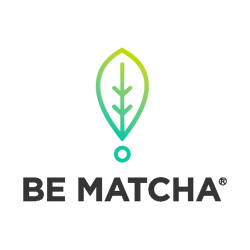 Logo Be Matcha con diseño moderno en tonos verdes para marca de matcha premium | Agencia Brilla
