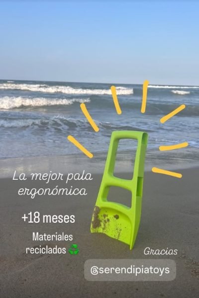 UGC promocionando pala ergonómica infantil sostenible de Serendipia Toys para jugar en la playa – Agencia Brilla.