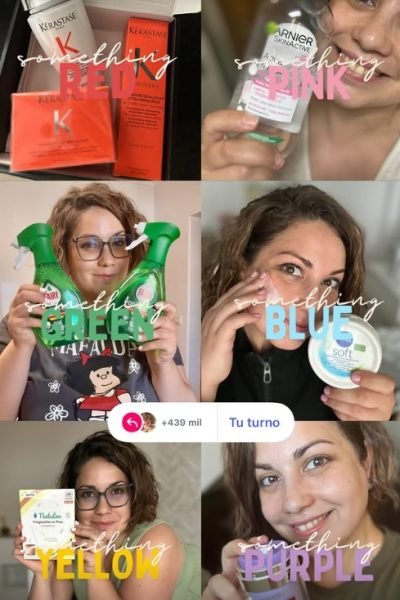 UGC creadora de contenido beauty y hogar mostrando productos de marcas de skincare, haircare y limpieza – Agencia Brilla.