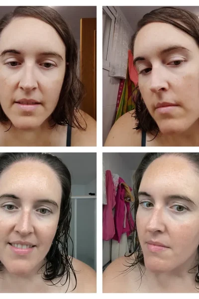 UGC Rocio Calero Rozalen mostrando resultados de skincare en contenido beauty para marcas – Agencia Brilla.