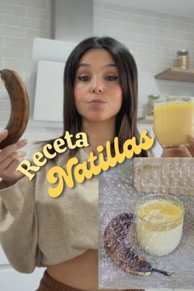 Ylenia Peláez preparando una receta casera en la cocina.