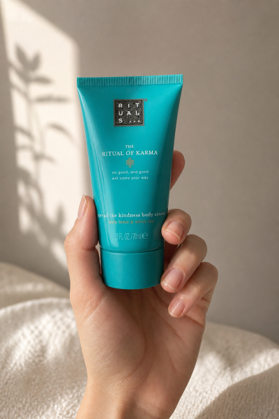 Crema corporal Rituals The Ritual of Karma Holy Lotus & White Tea – hidratación y suavidad para la piel